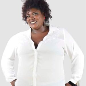 Camisa Plus Size mangas longas em Crepe Ioro