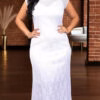 Vestido longo em Renda com Tule
