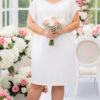 Vestido Blusê Plus Size em Renda e Chiffon com bordados