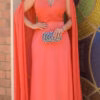 Vestido de Festa Mangas Echarpe Plus Size