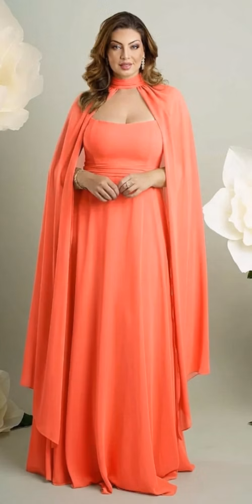 Vestido de Festa Plus Size Capa Multiformas