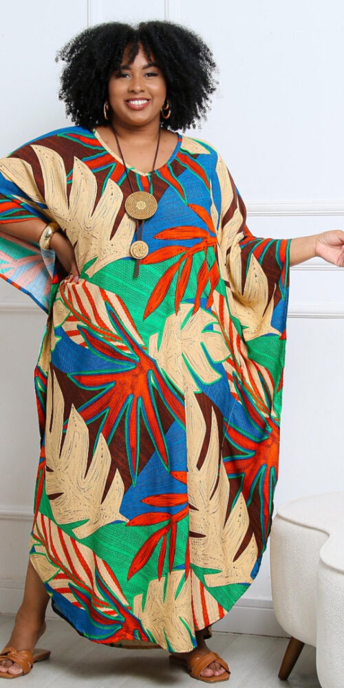Kaftan em Viscolinho Plus Size