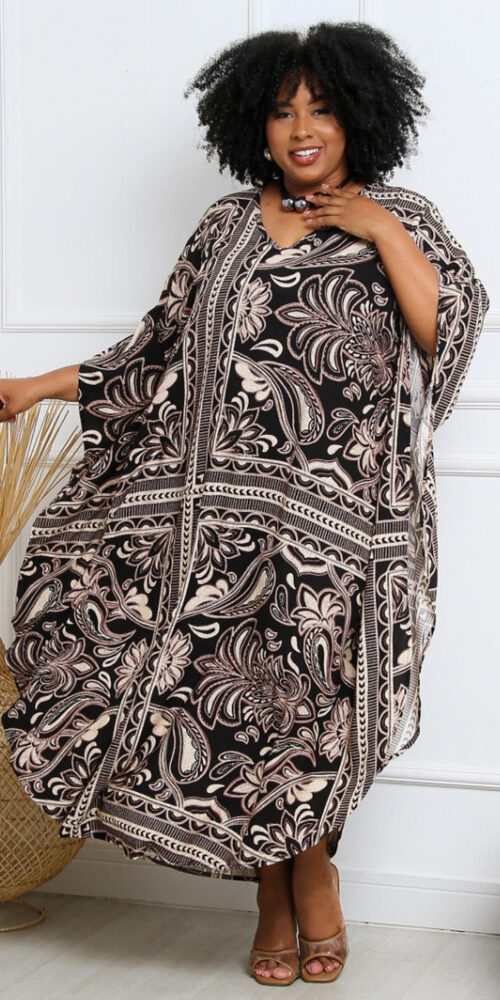 Kaftan em Viscolinho Plus Size