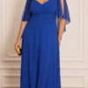 Vestido Festa Madrinhas Decote Princesa Plus Size