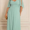 Vestido Festa Madrinhas Decote Princesa Plus Size