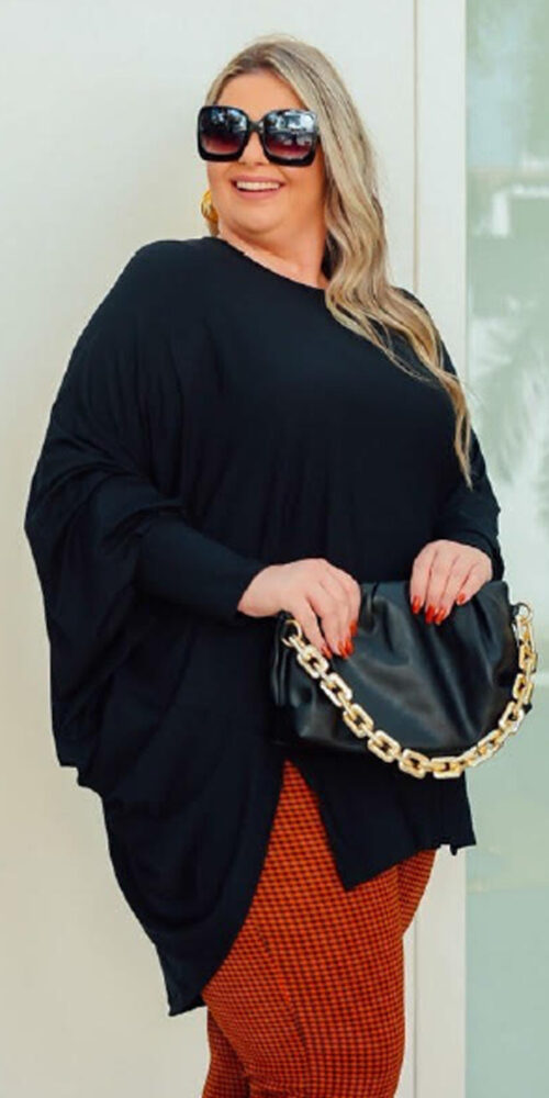 Blusa Morcego Plus Size