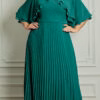 Vestido Festa Longo Plus Size Cigana Plissado