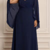 Vestido de Festa Busto Plissado Plus SIze