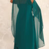 Vestido de Festa Capa Aplicação Flor Plus Size
