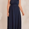 Vestido de Festa Ombro Só com Aplicação Plus Size
