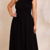 Vestido de Festa Ombro Só com Aplicação Plus Size