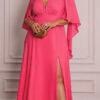 Vestido Festa Mangas Bico Plus Size