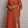 Vestido Festa Mangas Bico Plus Size