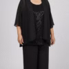 Conjunto Plus Size com Regata Renda Bordada