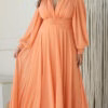 Vestido Plus Size Mangas Removíveis Festa