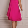 Vestido Plus Size Ombro Só com Capa Midi
