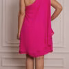 Vestido Plus Size Ombro Só com Capa Midi