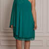 Vestido Plus Size Ombro Só com Capa Midi