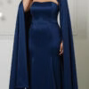 Vestido Festa Cetim Capa Removível Plus Size