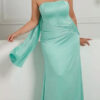 Vestido Festa com Echarpe Plus Size
