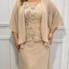 Vestido Festa Detalhe Renda com Cardigã Plus Size