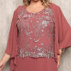 Vestido Festa Detalhe Renda com Cardigã Plus Size