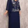 Vestido Festa Detalhe Renda com Cardigã Plus Size