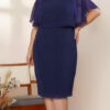 Vestido Festa Plus Size Blusê Midi