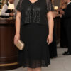Vestido Midi Bolero em Paetês Plus Size