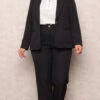 Conjunto em Alfaiataria Tecido Jacquard Plus Size