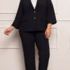 Conjunto em Alfaiataria Tecido Marrant Plus Size