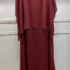 Vestido Festa Capa Longa Bordada Plus Size