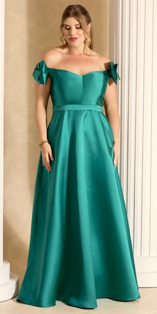 Vestido Festa Zibeline Laços Plus Size