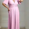 Vestido Festa Mangas Sino Plus Size