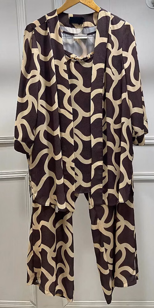 Conjunto Pantalona 3 Peças Plus Size