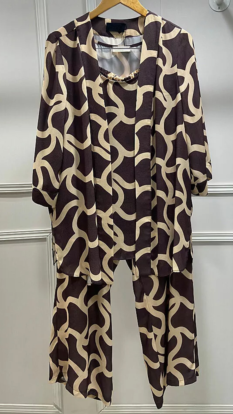 Conjunto Pantalona 3 Peças Plus Size