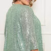 Twint Set com Cardigã em Paetês Plus Size