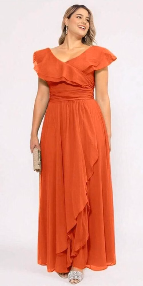 Vestido Festa Tule Babados Plus Size