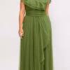 Vestido Festa Tule Babados Plus Size
