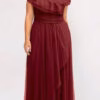 Vestido Festa Tule Babados Plus Size