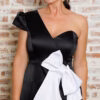Vestido para Festa ombro Só com Laço Plus Size