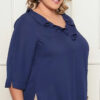 Blusa Babados em Crepe Plus Size