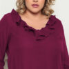 Blusa Babados em Crepe Plus Size