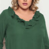 Blusa Babados em Crepe Plus Size