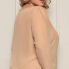 Blusa Manga Longa Crepe Plus Size