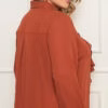 Camisa Crepe com Jabour Plus Size