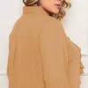 Camisa Crepe com Jabour Plus Size