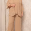 Conjunto 3 peças Bordado Manual Plus Size