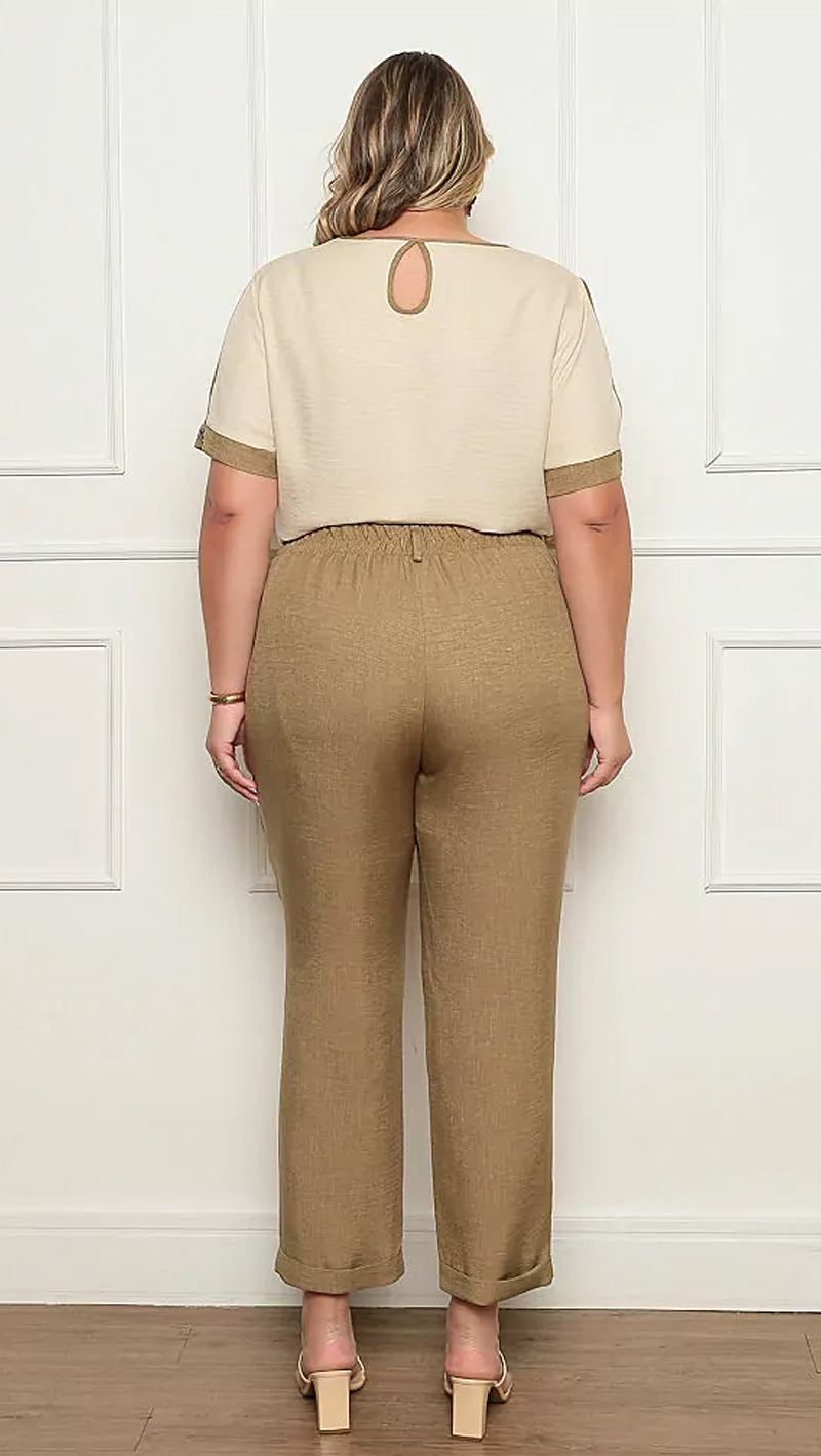 Conjunto Bicolor Plus Size