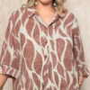 Conjunto com Camisa Crepe Jaccard Plus Size